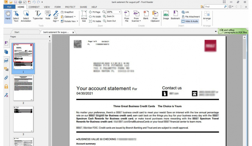 Bank Statement